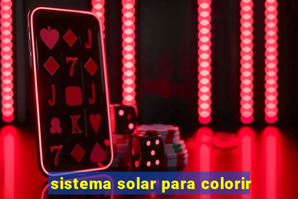 sistema solar para colorir